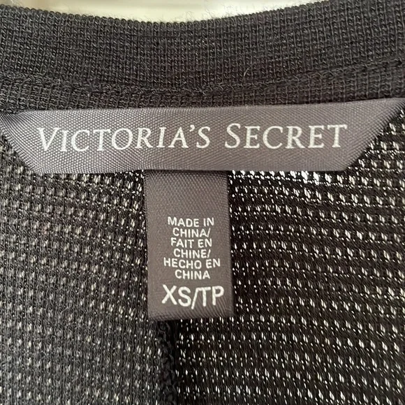 Victoria’s Secret Black Waffle Top - Picture 3 of 6